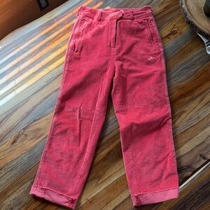 Womens Corduroy Pants in Red coral